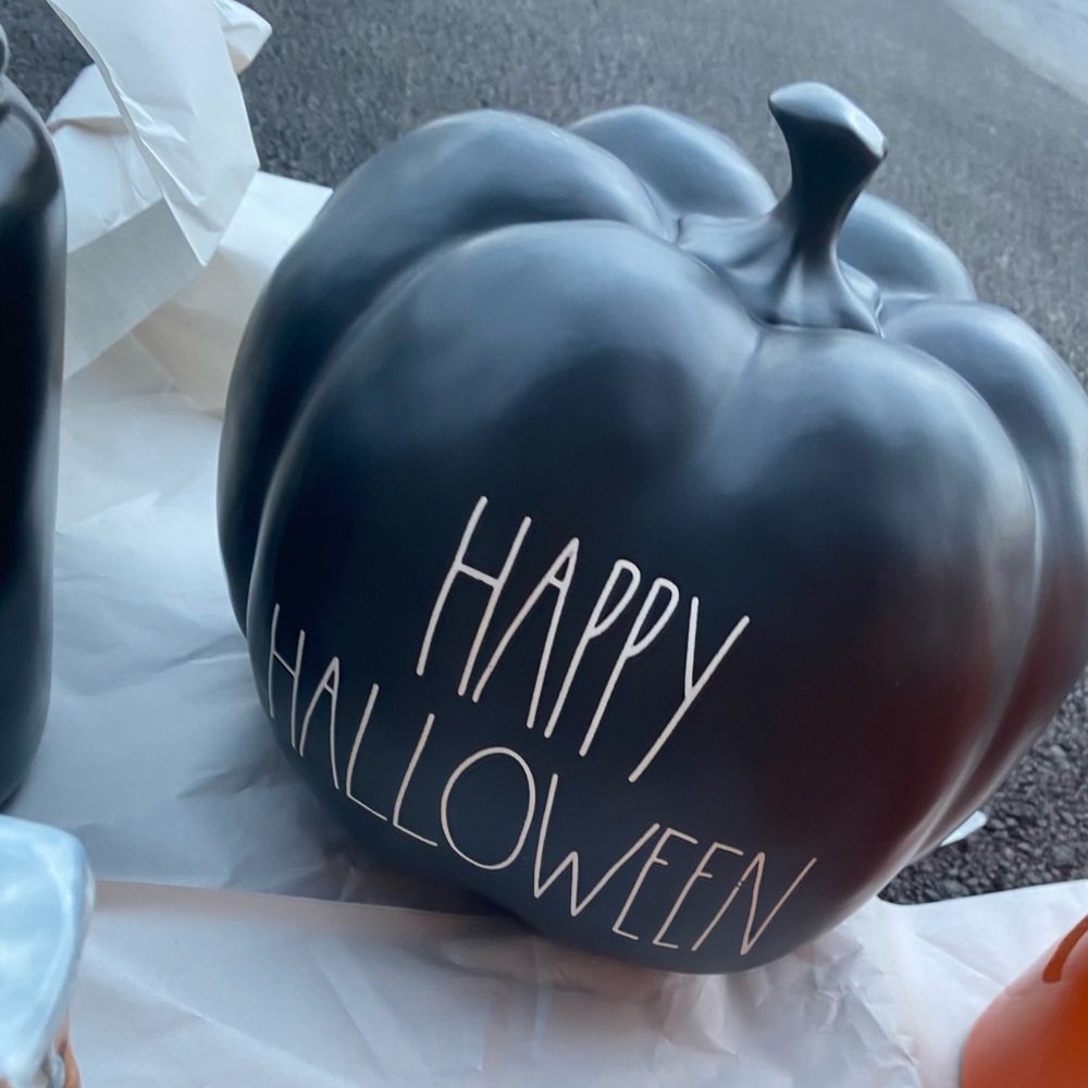 Rae Dunn happy Halloween large pumpkin
